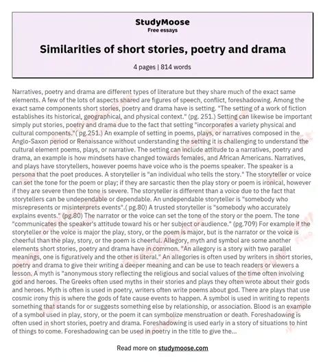 which other pieces of writing are similar to short stories